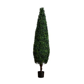 Nearly Natural 6ft. UV Resistant Artificial Boxwood Topiary Cone Tree