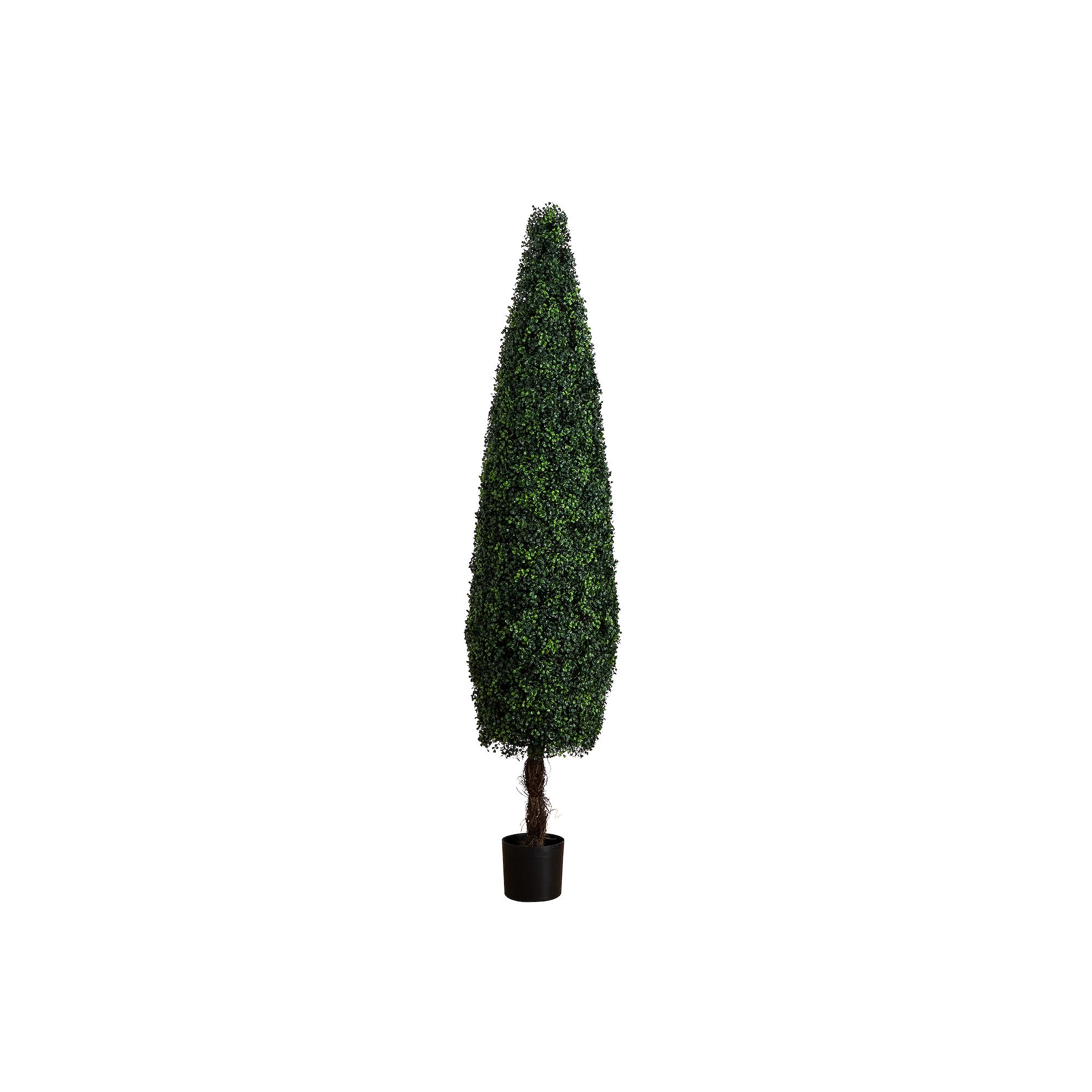 Nearly Natural 7ft. UV Resistant Artificial Boxwood Topiary Cone Tree, Gree
