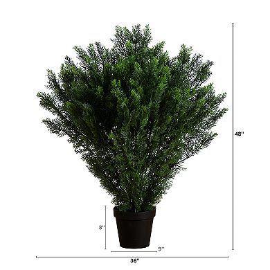 nearly natural 4-ft. UV Resistant Artificial Cedar Bush (Indoor/Outdoor)