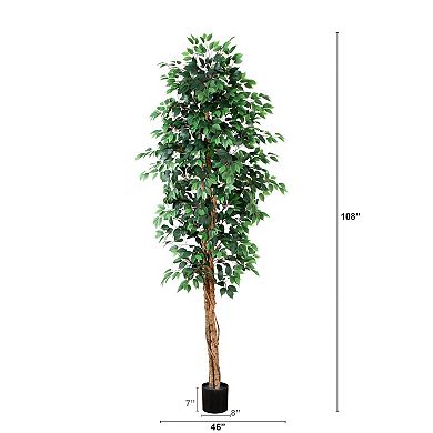 nearly natural 9 ft. Artificial Fichus Tree