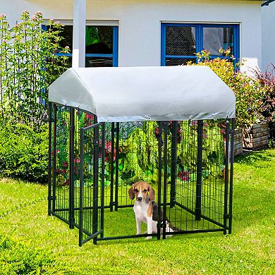 Medium Outdoor Dog Kennel Run House Crate Cage Anti-uv Roof Patio Pet Shelter