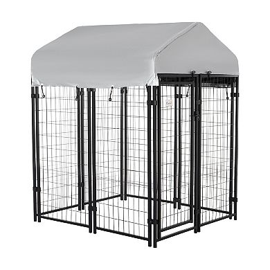 Medium Outdoor Dog Kennel Run House Crate Cage Anti-uv Roof Patio Pet Shelter