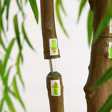 nearly natural 4 ft. Artificial Willow Tree