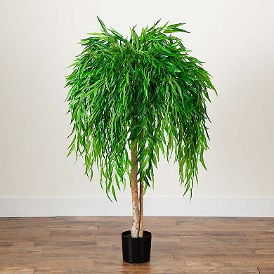 nearly natural 4 ft. Artificial Willow Tree