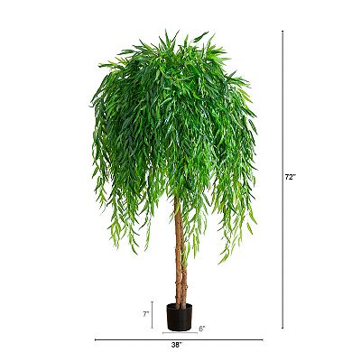 nearly natural 6 ft. Willow Artificial Tree