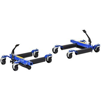 DURHAND Set of 2 Hydraulic Wheel Dolly Lifting Stand for Car Tires