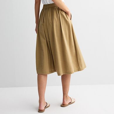 Petite Croft & Barrow® Tie Front Faux Wrap Skirt