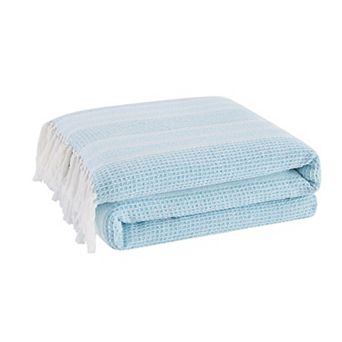 Oceanfront Resort Textured Stripe Throw Blanket