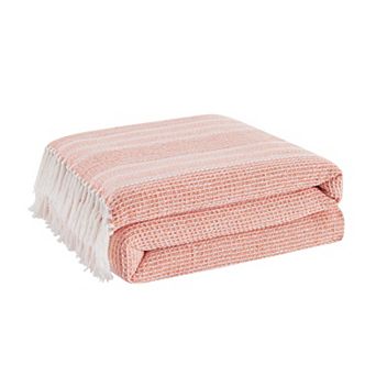 Oceanfront Resort Textured Stripe Throw Blanket