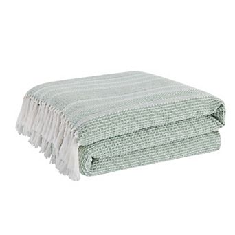 Oceanfront Resort Textured Stripe Throw Blanket