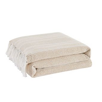 Oceanfront Resort Textured Stripe Throw Blanket