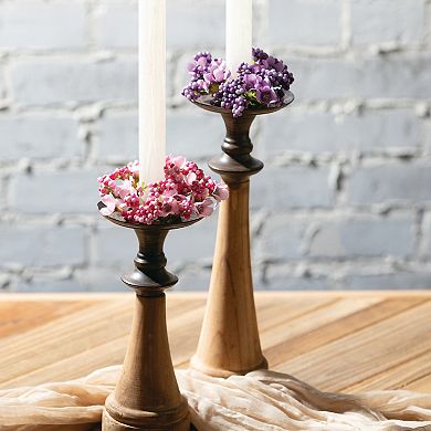 Haven Living 4-pc. Artificial Berries & Flowers Candle Ring Set