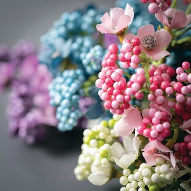 Haven Living 4-pc. Artificial Berries & Flowers Candle Ring Set