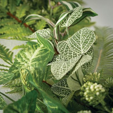Haven Living Artificial Mixed Foliage Candle Ring