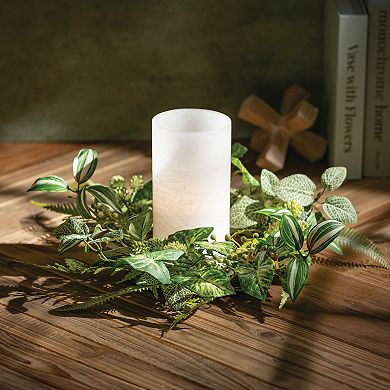 Haven Living Artificial Mixed Foliage Candle Ring