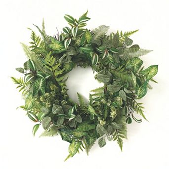 Haven Living Artificial 26" Mixed Foliage Wreath