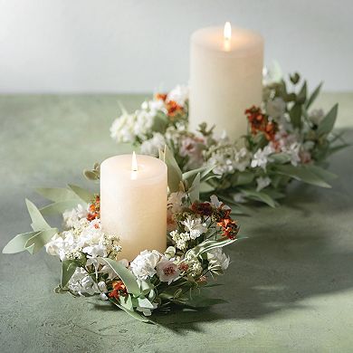 Haven Living Artificial Mixed Wild Flower Candle Ring