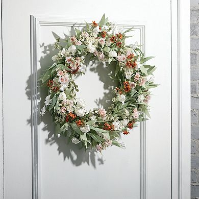 Haven Living Artificial 22" Mixed Wild Flower Wreath