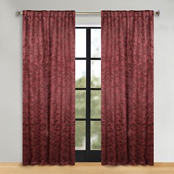 SUPERIOR Leaves Tab Back Room Darkening Curtain Set