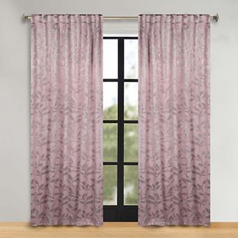 SUPERIOR Leaves Tab Back Room Darkening Curtain Set