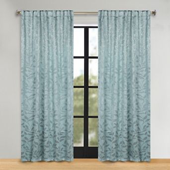SUPERIOR Leaves Tab Back Room Darkening Curtain Set
