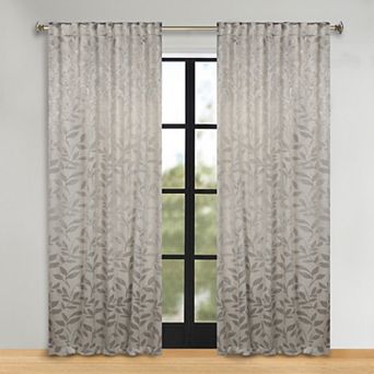 SUPERIOR Leaves Tab Back Room Darkening Curtain Set