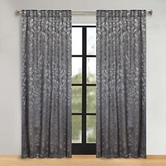 SUPERIOR Leaves Tab Back Room Darkening Curtain Set