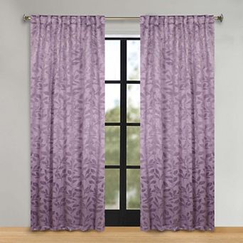 SUPERIOR Leaves Tab Back Room Darkening Curtain Set