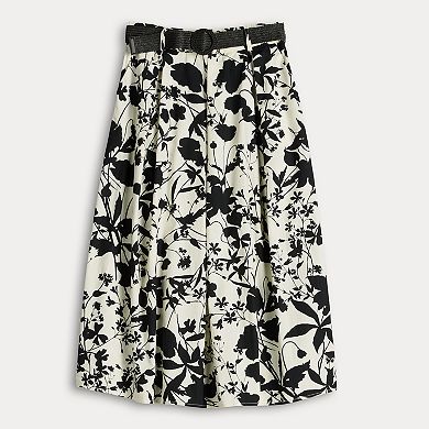 Women's Laurel Grey Belted Maxi Skirt