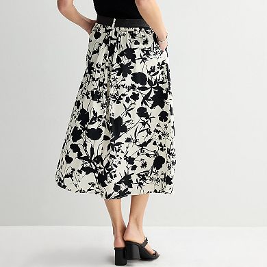 Women's Laurel Grey Belted Maxi Skirt