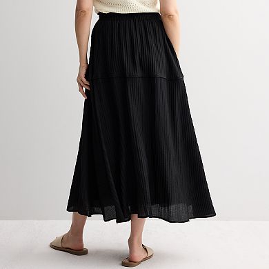 Women's Laurel Grey Crepe Maxi Skirt