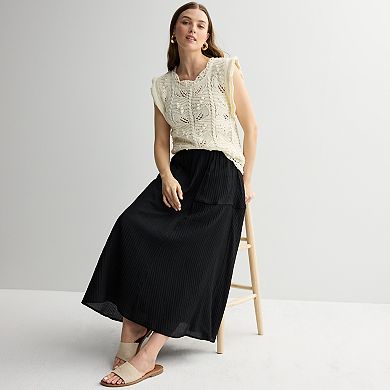 Women's Laurel Grey Textured Sweater Vest