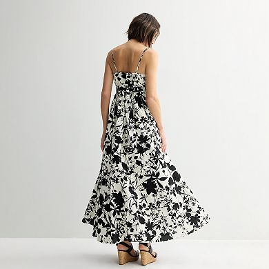 Women's Laurel Grey Floral V-Neck Maxi Dress