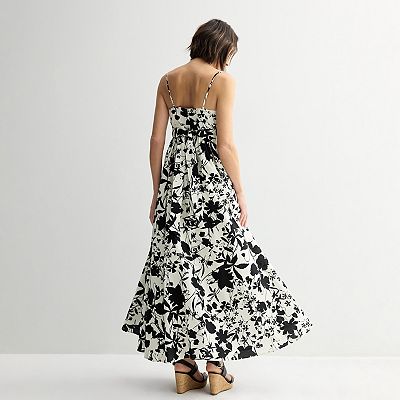 Women's Laurel Grey Floral V-Neck Maxi Dress