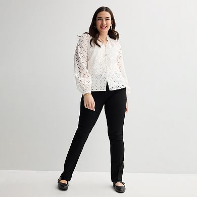 Women's Nine West Adaptive Ruffle Collar Blouse