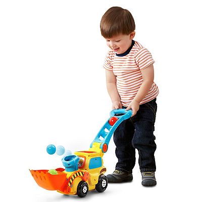 VTech Pop-a-Balls Push Pop Bulldozer Toy