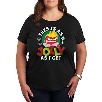 Disney / Pixar's Inside Out 2 Anger Plus Size Jolly As I Get Graphic Tee