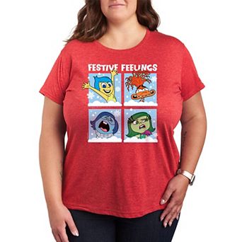 Disney / Pixar's Inside Out 2 Plus Size Festive Feelings Graphic Tee