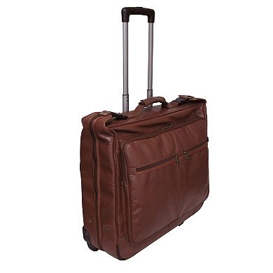 AmeriLeather Brown Wheeled Garment Bag