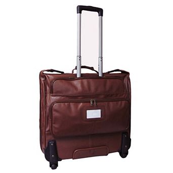 AmeriLeather Brown Wheeled Garment Bag