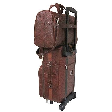 AmeriLeather 2-pc. Leather Traveler Luggage Set