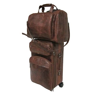 AmeriLeather 2-pc. Leather Traveler Luggage Set