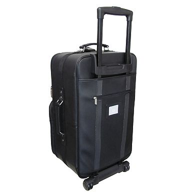 AmeriLeather 28-Inch Expandable Upright Suitcase - Genuine Leather with In-Line Skate Wheels
