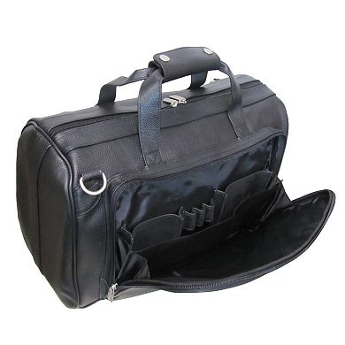 AmeriLeather 28-Inch Expandable Upright Suitcase - Genuine Leather with In-Line Skate Wheels