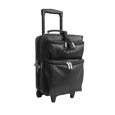 AmeriLeather Black Leather Novix Garment Bag