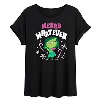Disney / Pixar's Inside Out 2 Disgust Juniors' Merry Whatever Oversized Tee