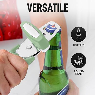 Zulay Kitchen Heavy Duty Stainless Steel Can Opener Manual With Large Bottle Opener