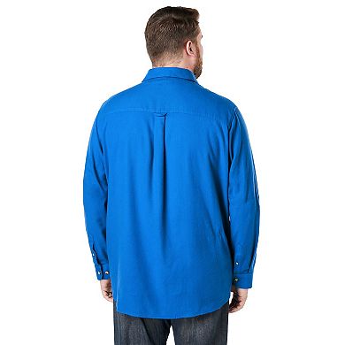 KingSize Men's Big & Tall Signature Solid Flannel Shirt