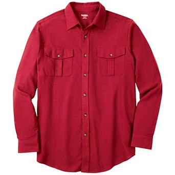 KingSize Men's Big & Tall Signature Solid Flannel Shirt