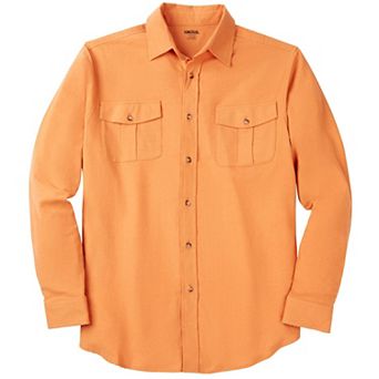 KingSize Men's Big & Tall Signature Solid Flannel Shirt